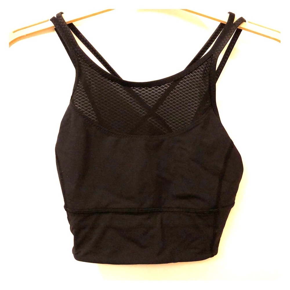 Lululemon black high-neck sports bra